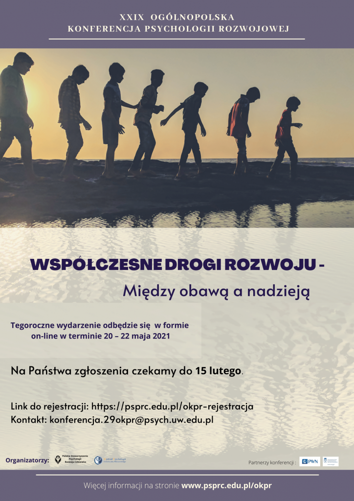 Plakat promujący XXIX Ogólnopolską Konferencję Psychologii Rozwojowej